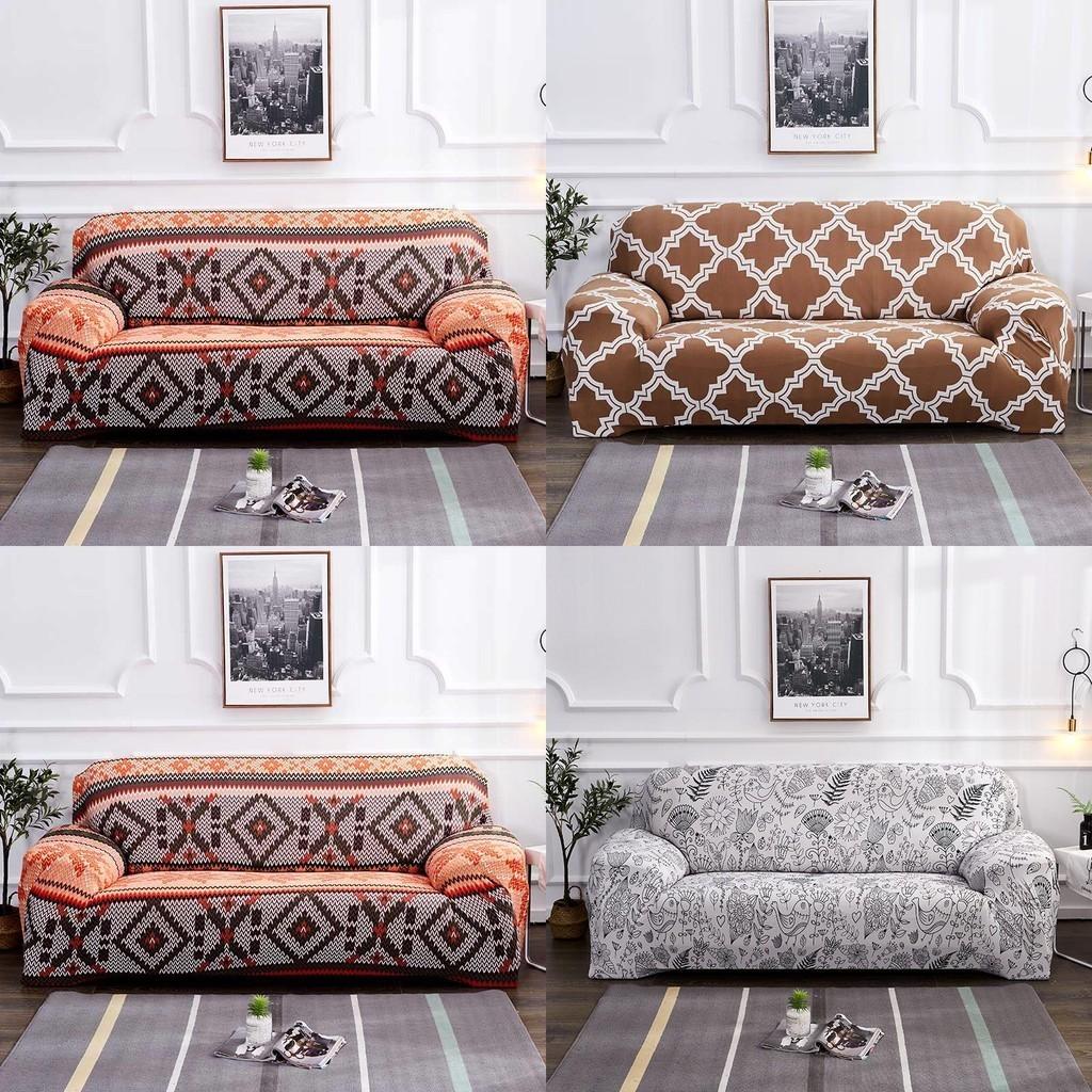 Luxuriöse Stretch-Sofabezüge für 1/2/3/4-Sitzer-Schutz in elegantem Schwarz und Rot