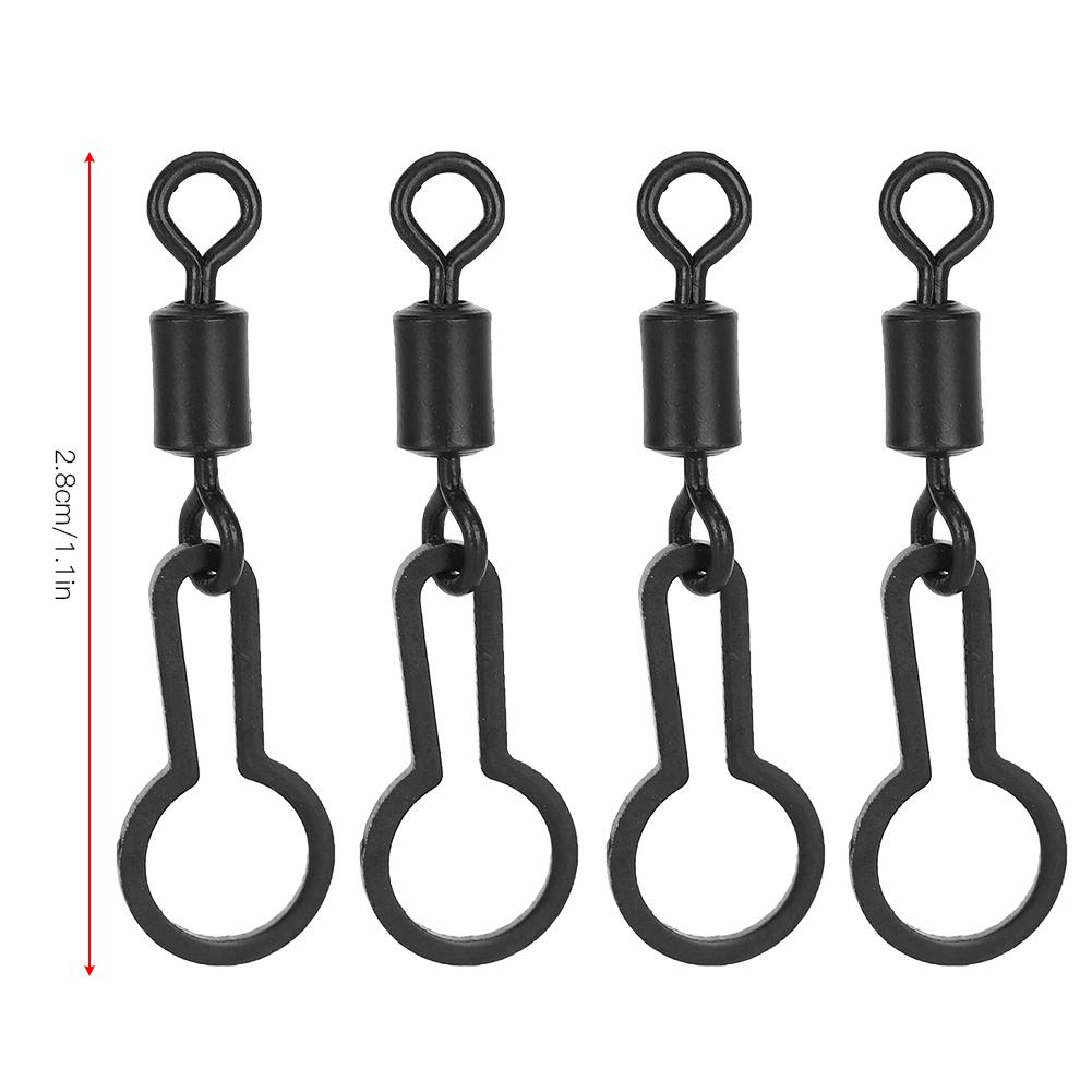 60pcs 2.8cm/1.1in Carp Fishing Swivels for Connecting PVA Mesh Bag Fishing Accessories Terminal Tackle