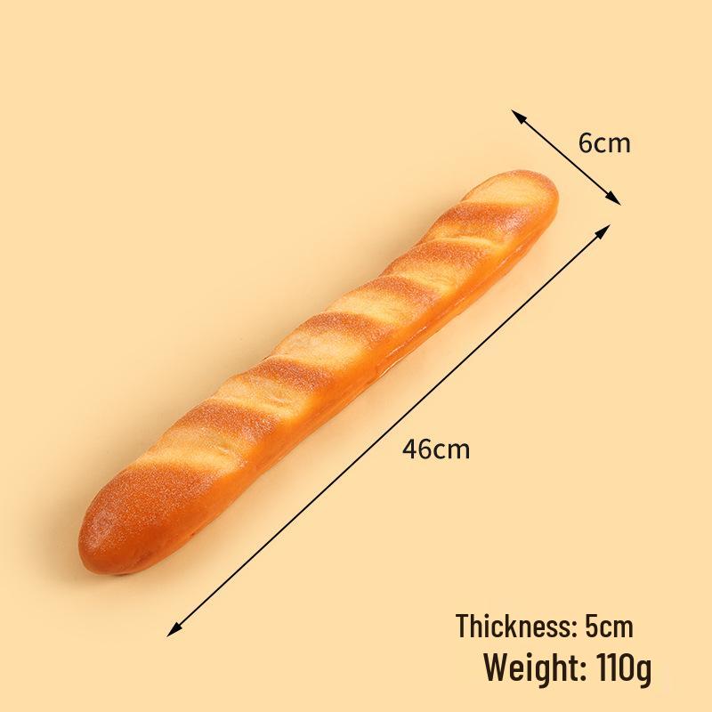 Baguette e Bruco in PU Sintetico, Oggetto di Scena per Esposizione, Decorazione o Servizi Fotografici