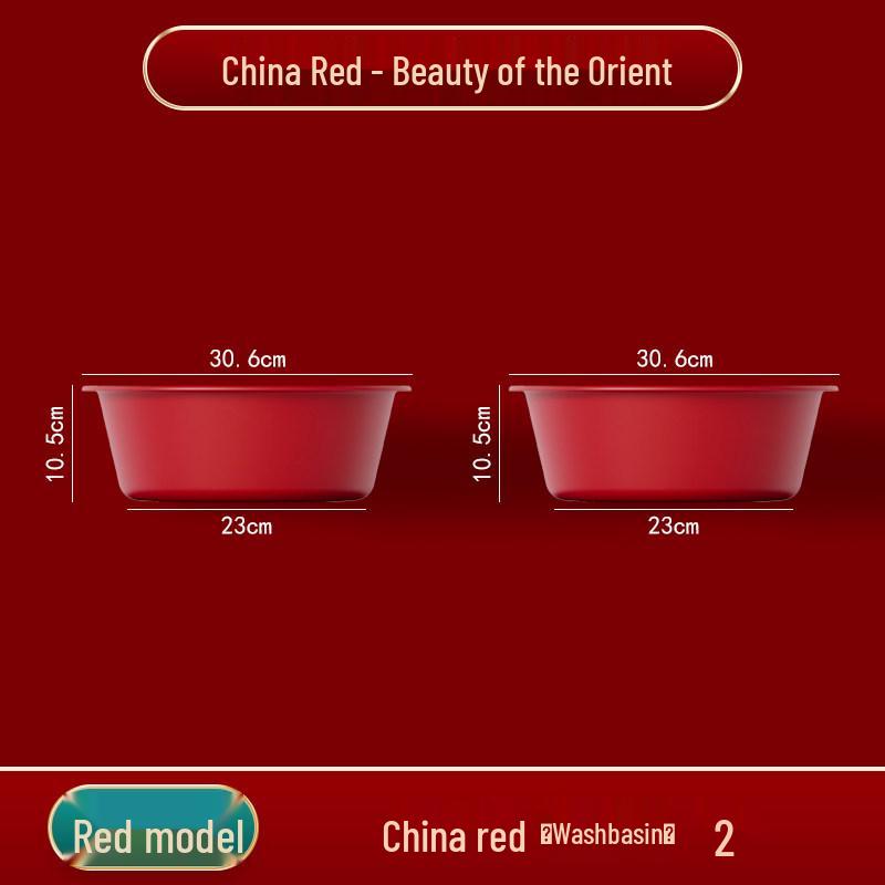 Red Wedding & Housewarming Joy Buckets - Large Plastic Pair in Vibrant Red