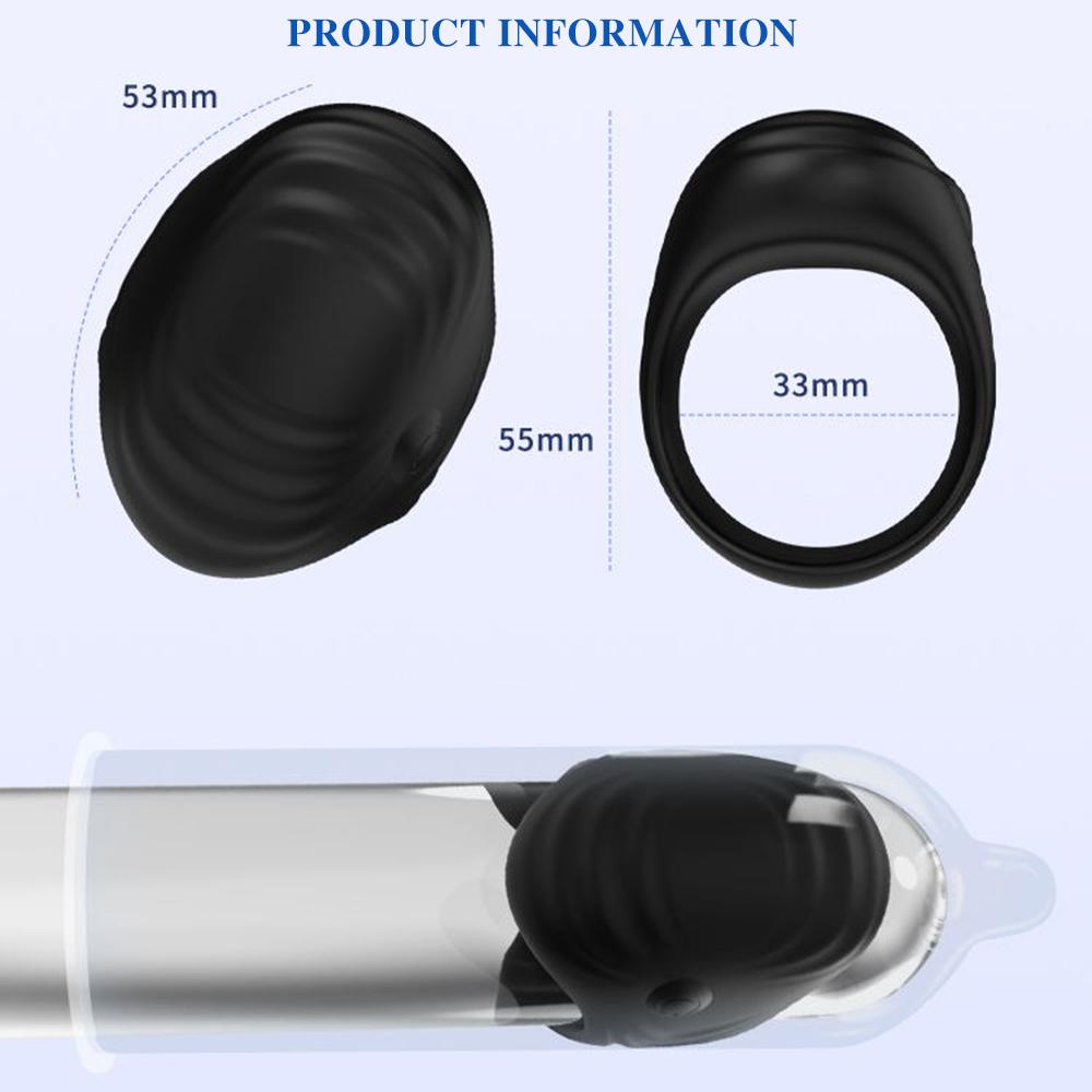 Cock Ring for Men Remote Control Rabbit Dual Vibrating Penis Rings for Ejaculation Delay Testis Stimulation Sex Toys for Couples