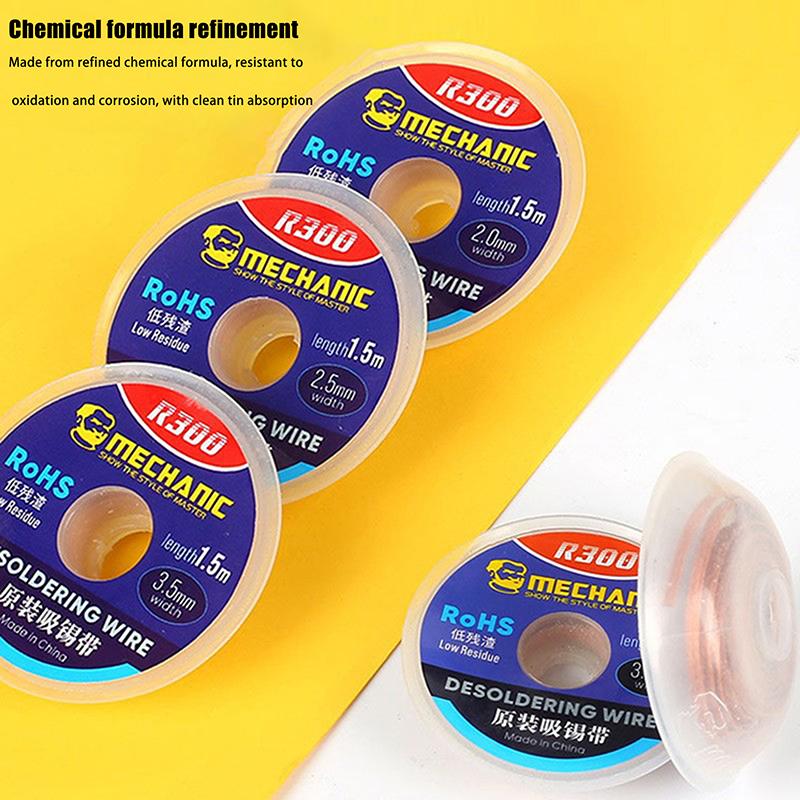 1 Piece Desoldering Braid Pcb Welding Rework Tool Mechanic Desoldering Wire Solder Wick Tin Remover 1.5 Meters Length