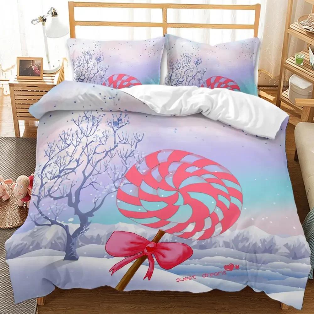 Festival Duvet Cover Set Valentine's Day Print Bedding Set Couple Romantic Polyester Quilt Cover for Lover Full Queen King Size