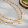 Beach Holiday Star Sun Pendant Waist Chain Sexy Simple Metal Double Layer Body Chain Fashion Retro Travel Women's Jewellery