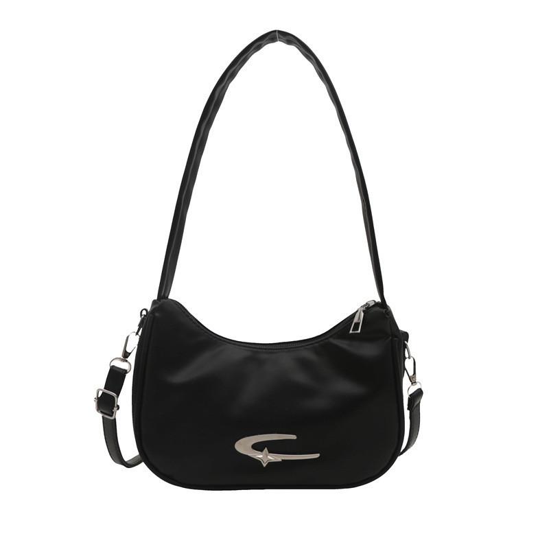 Trendy Pu Crescent Shoulder Bag 2024 Fashion Crossbody For Women With Stitching