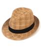 Yunibeosyeolkemiseuteuli Bu Check Beige Short Fedora Summer Fedora
