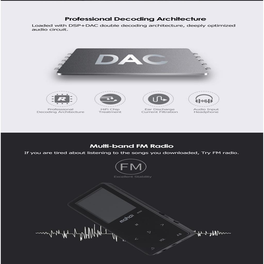 Buy Mahdi M350 1.8 Inch TFT Touch Screen HIFI MP3 Player 8GB Metal