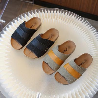 New Slippers Fashion Casual Versatile Kid Shoes Comfort Soft Soled Simple Boys Shoe Retro Flat Classic Sandals 2025 Flip Flops