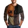 Men's Halloween Printed  Collar Three-Quarter Sleeve