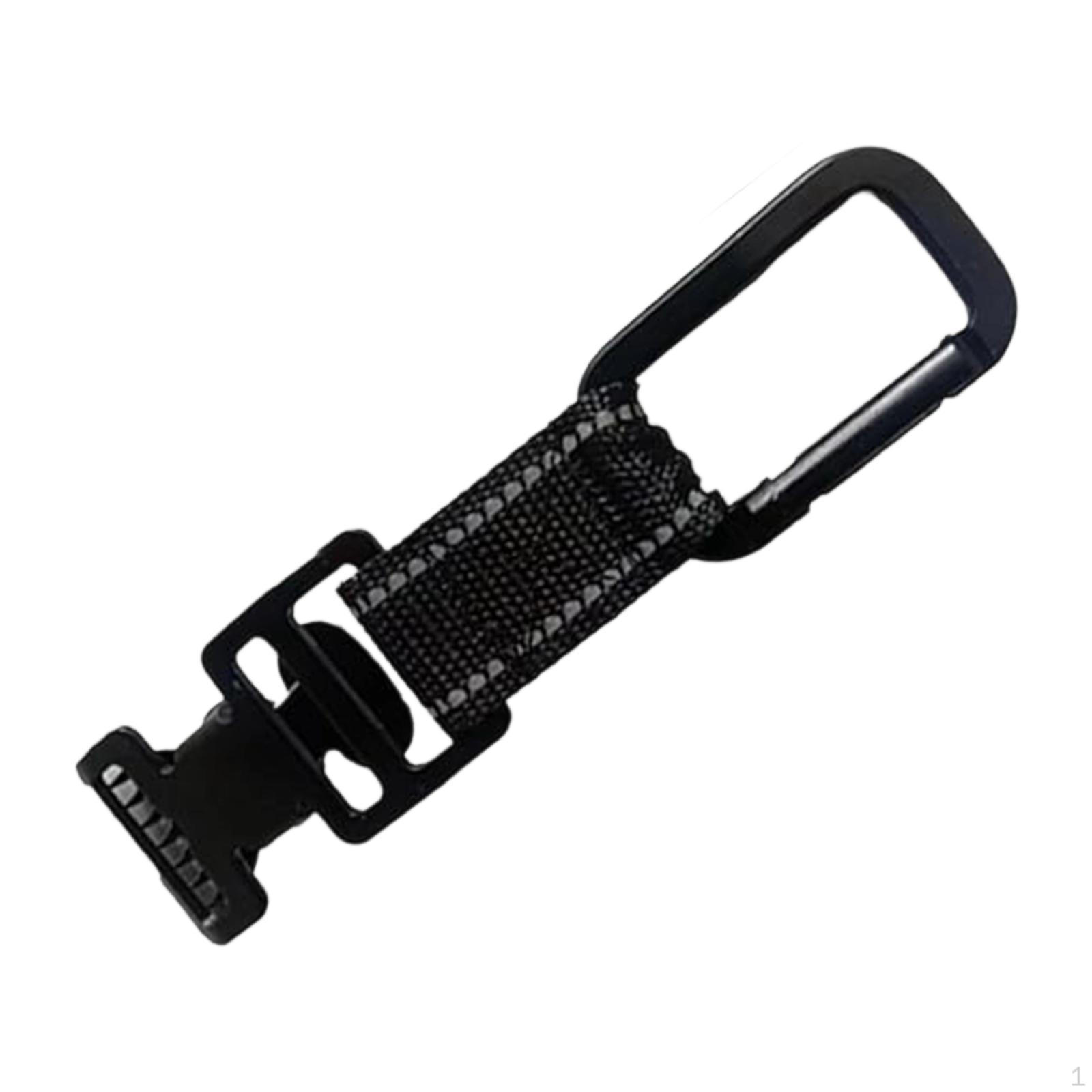 Clip, Firefighter , Glove Strap, Metal/polyester, Easy Attachment for Construction Site Equipment, Black Single Hook