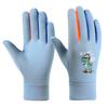 1Pair Kids Winter Gloves Fleece Lined Windproof Little Dinosaur Design Outdoor Snow Play Waterproof Warm