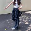 Women's Retro Plaid Wide-Leg High Waist Pants - Spring Casual Loose Fit