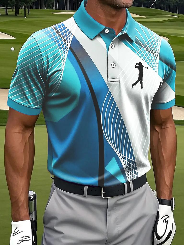 2026 New Men's American Flag 3D Printed Polo Shirt Summer Casual Short Sleeve Lapel Business Sports Top