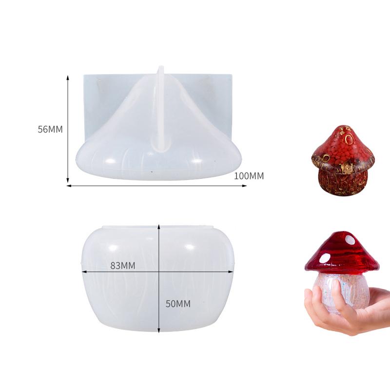 Multi-function Mushroom Storage Boxes Display Epoxy Resin Silicone Molds Making For DIY Aromatherapy Gypsum Mushroom Drip