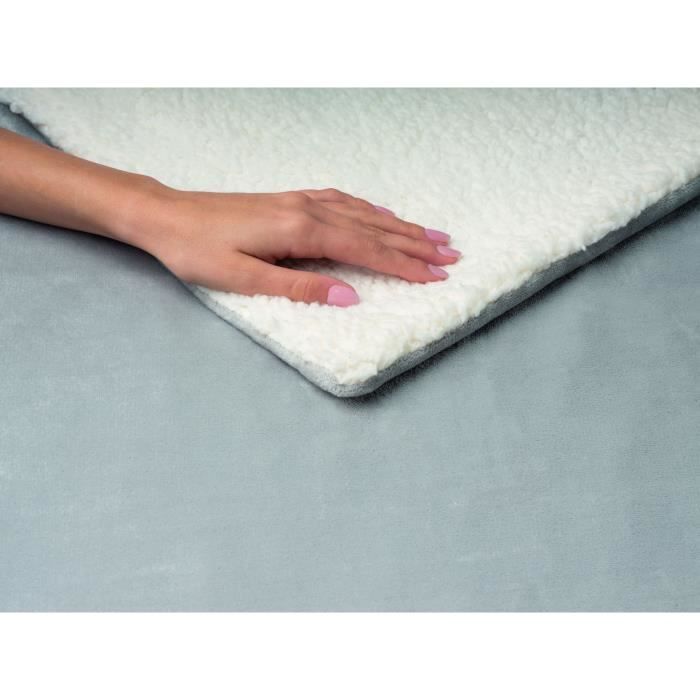 Couverture Chauffante - Imetec - Plaid chauffant 150x110 cm - 6 Températures - Tissu Toucher Velours - Chauffage Rapide - Lavable