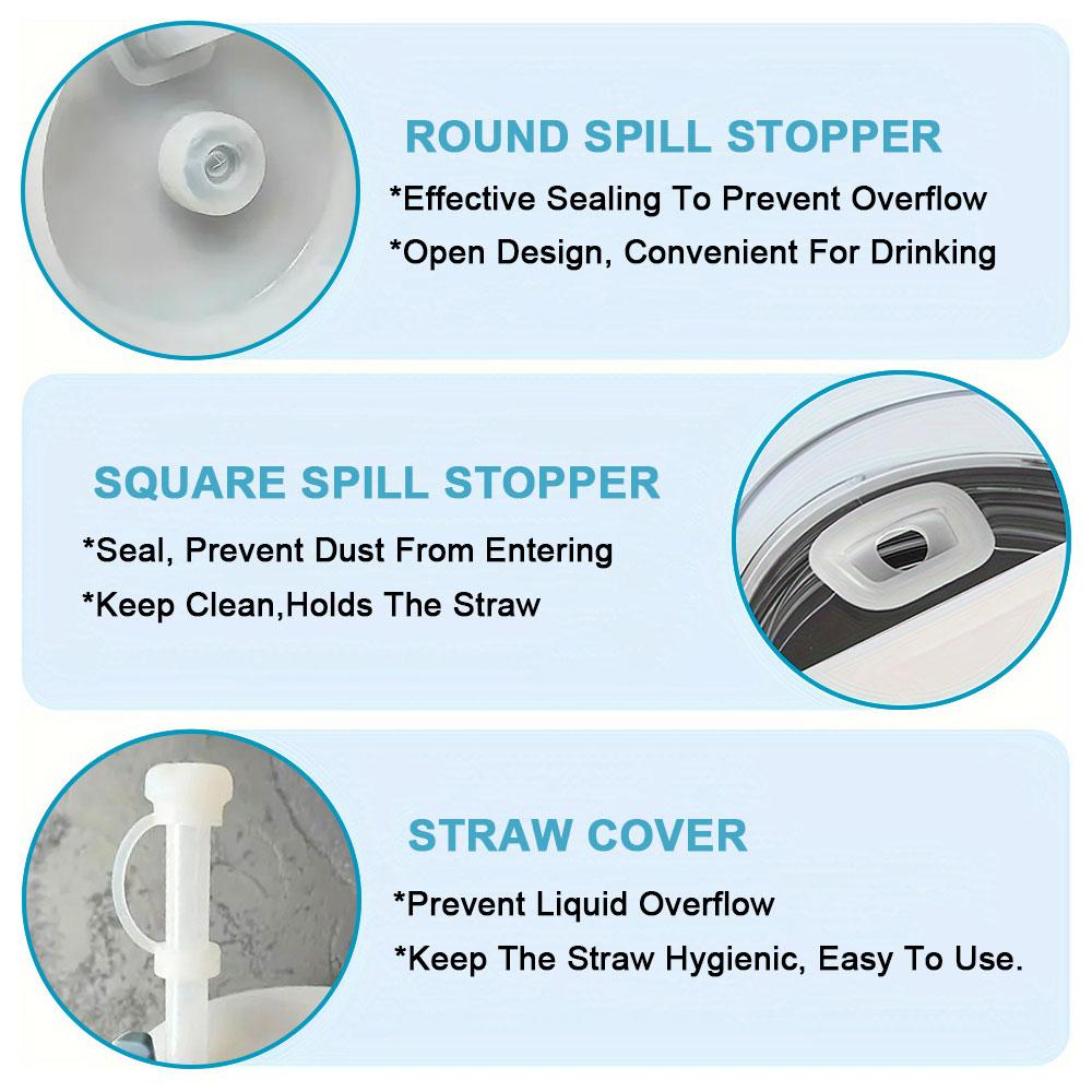 Silicone World 6PCS/Set Silicone Spill Proof Stopper For Stanley Cup 1.0 2.0 Tumbler 40oz/30oz Straw Cap LeakStopper Accessories
