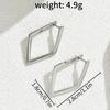 Simple Rhombus Metal Style Earrings For Women Fashionable Personalized Daily Accessory Party Jewelry Birthday Anniversary Gifts