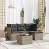 VidaXL Garden Furniture Set 5 Pcs with Grey Cushions Braided Resin 3217550