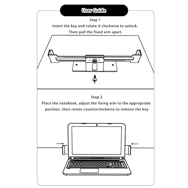 Aluminum Anti Theft Laptop Display Stand With Security Lock and Key Laptop Holder Bracket Tablet PC Holder Accessories