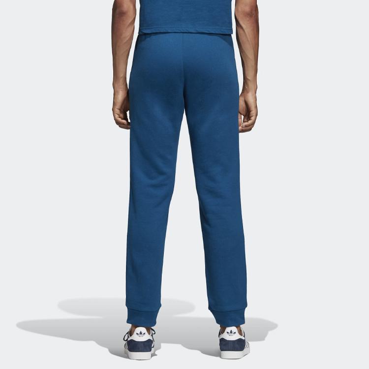 Adidas Originals Knitted Sweatpants Men's Marine Blue Moderate Straight Fit Pants DV1539