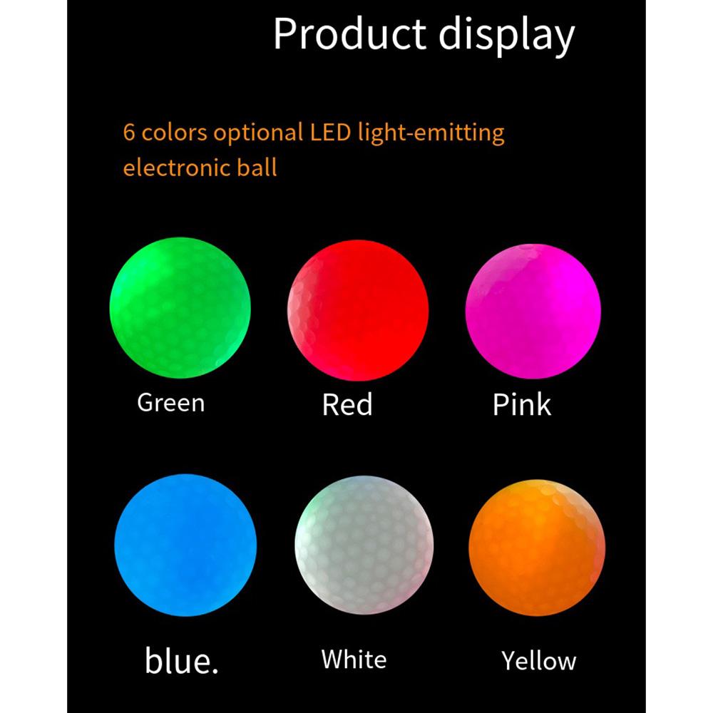 3-lagiger Langlebiger Leuchtender Golf LED Übungsball Glitzer Langlebige Helle Golfbälle Leuchten im Dunkeln Für Nachtübungen