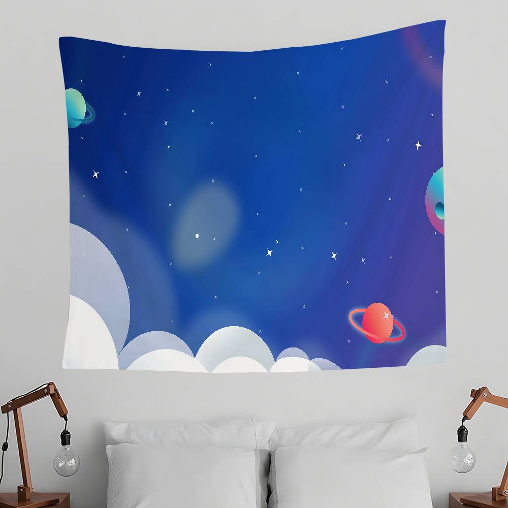 Space Tapestry Wall Hanging Tapestry Art Deco Blanket Curtain Hanging At Home Bedroom Living Room Decor