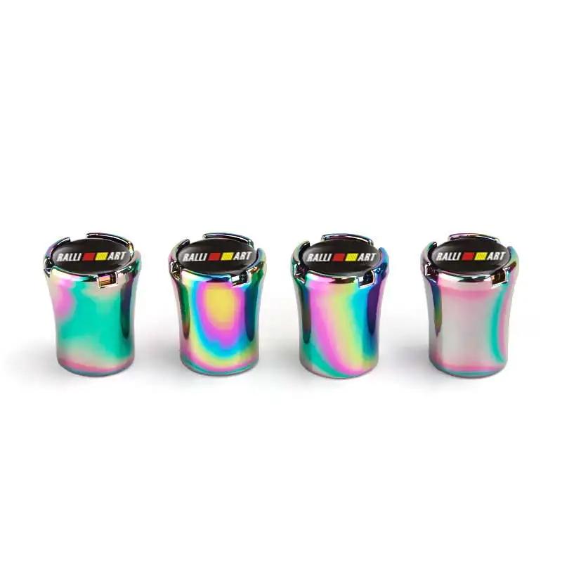 cxjvah1 Colorful Car Wheel Valve Caps Air Covers for Mitsubishi Ralliart Lancer ASX Colt Pajero Outlander Eclipse Delica EVO Colt