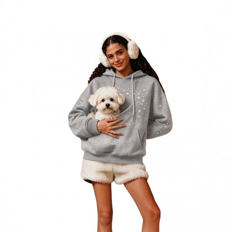 Pet Pocket Hoodie Sweatshirt Unisex Pullover Streetwear