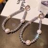 1/2Pcs New Fashion Hyu Diamond Pearl Bling Phone Chain Strap Rhinestone Beaded Anti-Loss Short Strap Key China Bracelet