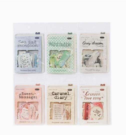 6packs/1lot Kawaii Scrapbook Sticker fragmented time Scrapbooking Planner Decorative Stationery