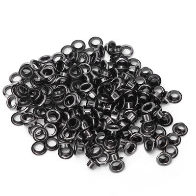 100 Set Brass Eyelet Clothing Bag Accessory Double Side 4mm Eyelet Grommet KitBlack