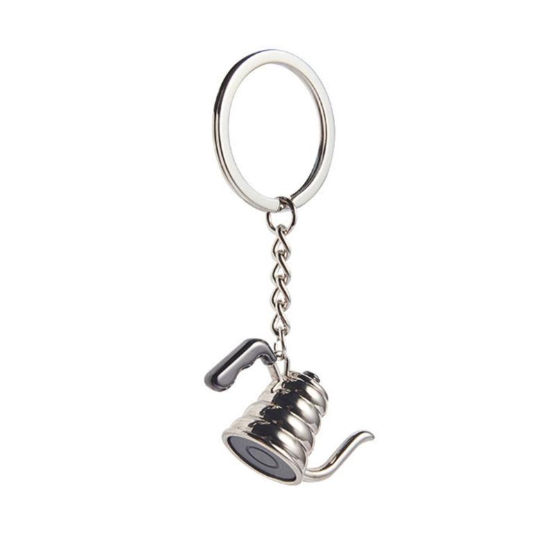 

Stylish Coffee Themed Keychain Miniature Espresso Tool Keychain Authentic Coffee Accessories Charm for Fashion Lovers