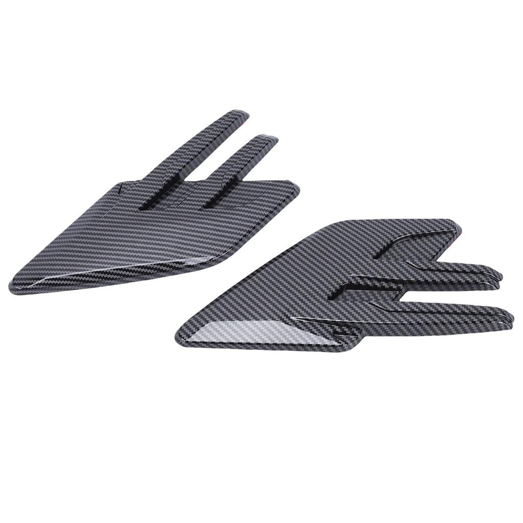 2Pcs Car Front Side Vent Trim Carbon Fiber Style Mudguard Air Wing Vent Trim Decoration Sporty Spoiler for Cars Trucks
