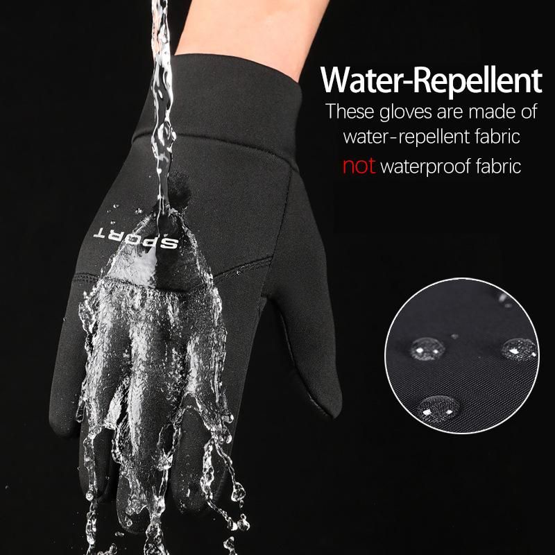 Thermal Winter Mtb Gloves Touch Screen Windproof Cycling Anti-Slip Gloves Men Women Water-Repellent Running Hiking Skiing Gloves