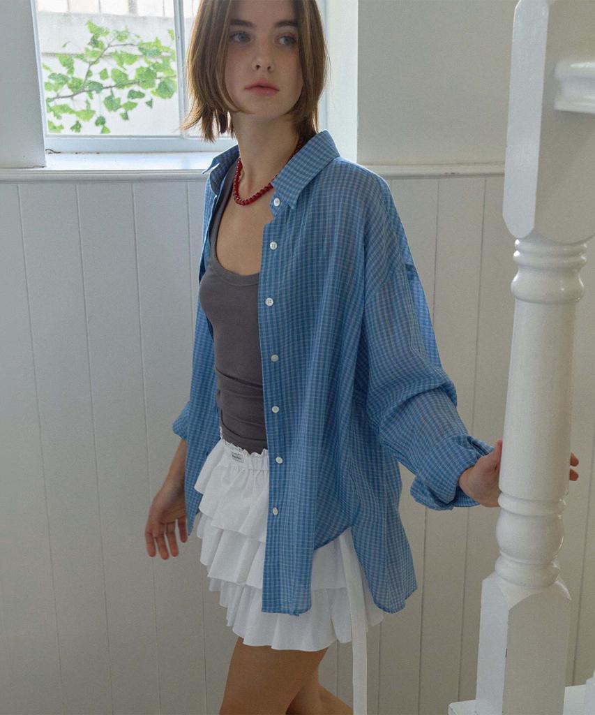 Hauseuobeupondeu Volume Ruffled Cotton Skirt_Ivory