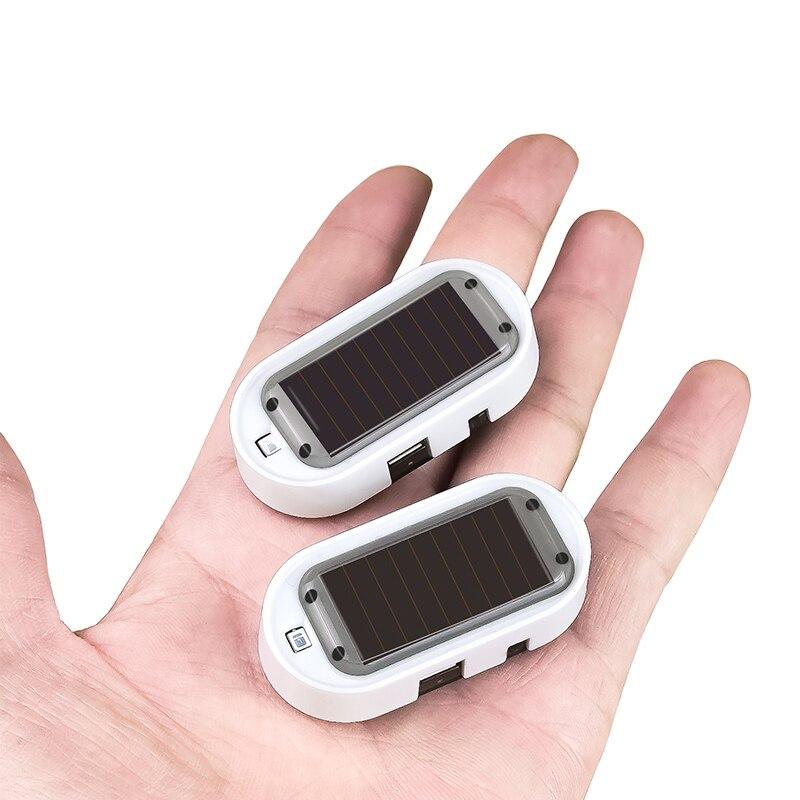 Universal Solar Power Flash Warning LED Light Strobe Signal Security Alarm Lamp Simulation Fake Anti-theft Caution