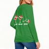 Women's Loose Comfortable Casual Fashion Round Neck Christmas Print Long Sleeve Hoodie