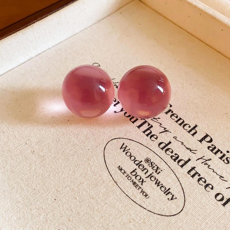 Super fairy pink flower love fringed earrings versatile temperament earrings light luxury earrings women
