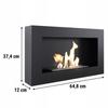 Wall Mounted Bioethanol Fireplace GOLF FLAT TÜV