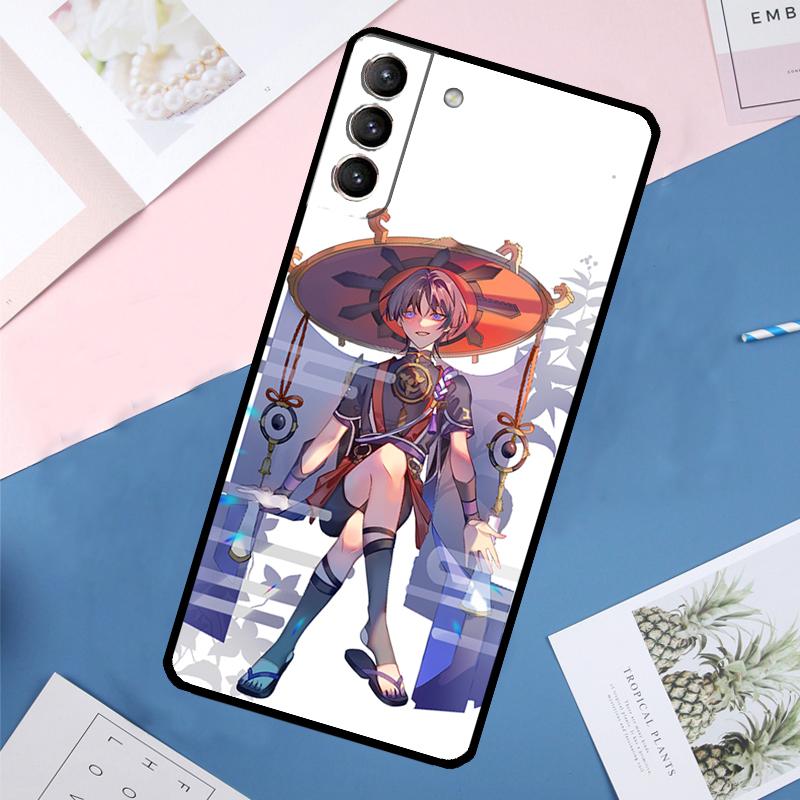 Scaramouche Genshin Impact Case For Samsung Galaxy S25 Ultra S21 S22 S24 S23 Ultra S9 S10 Plus S21 FE S25 FE Back Cover