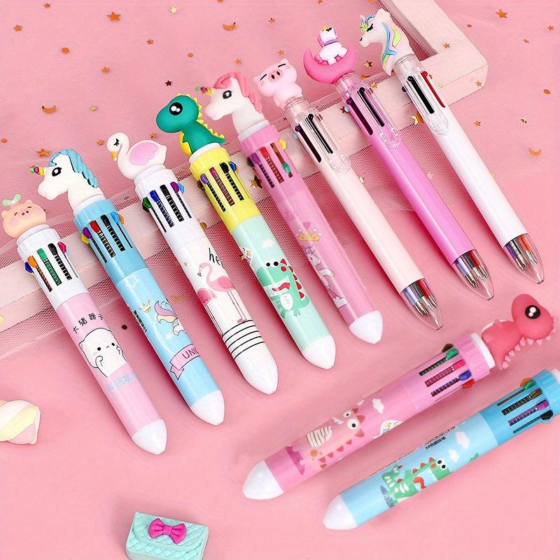 36pcs Multicolor Ballpoint Colored Gel Ink Pens Desktop Writing Supplies Cute Kawaii Design Wear Resistant Drawing Pens