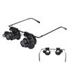 Glasses Type DualLens Magnifier with 2 LED Lights for Electronics Jeweler Watch Repair