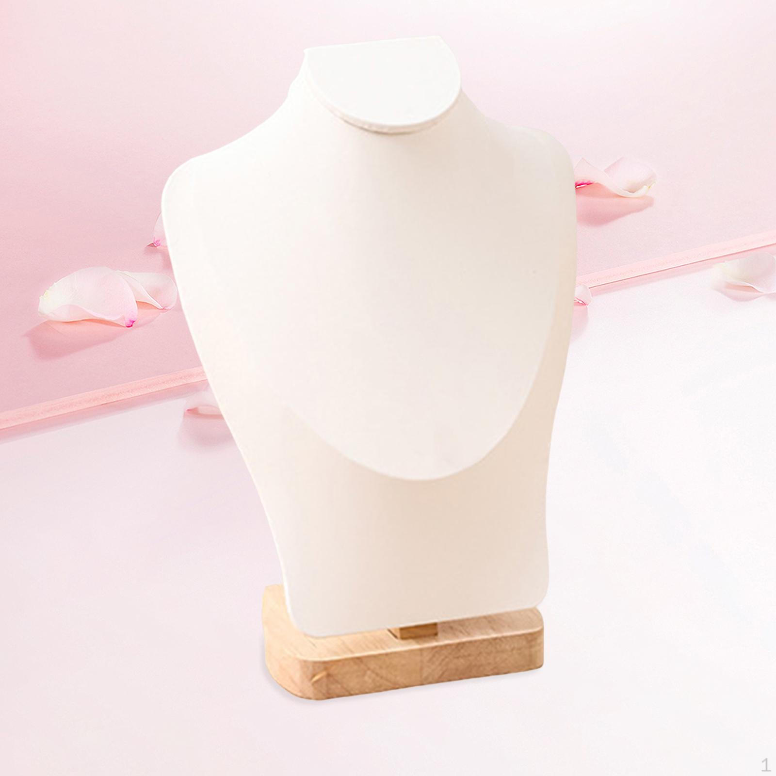 

Подставка-бюст для демонстрации ювелирных изделий, Органайзер для ожерелий, Деревянное украшение для гостиной White M