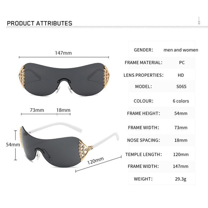 Polarized Light Glasses Rimless Punk Sunglasses Women Men Technological Sence Brand Sun Glasses Outdoor Lady Man Glasses UV400