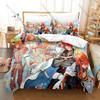 MAGLAM LORD Themed Duvet Cover + 2 Pillowcases Red Hair Blade Lord Satius Darius Character Graphic Bedding Set Dorm Decoration