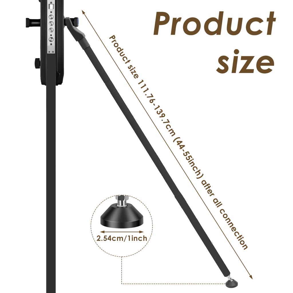 44-55 tums dörrsäkerhetsstång Justerbar dörrstopp Säkerhetsstång Avtagbar Skjutdörrssäkerhetsstång Dörrkil Stång Skjutdörr
