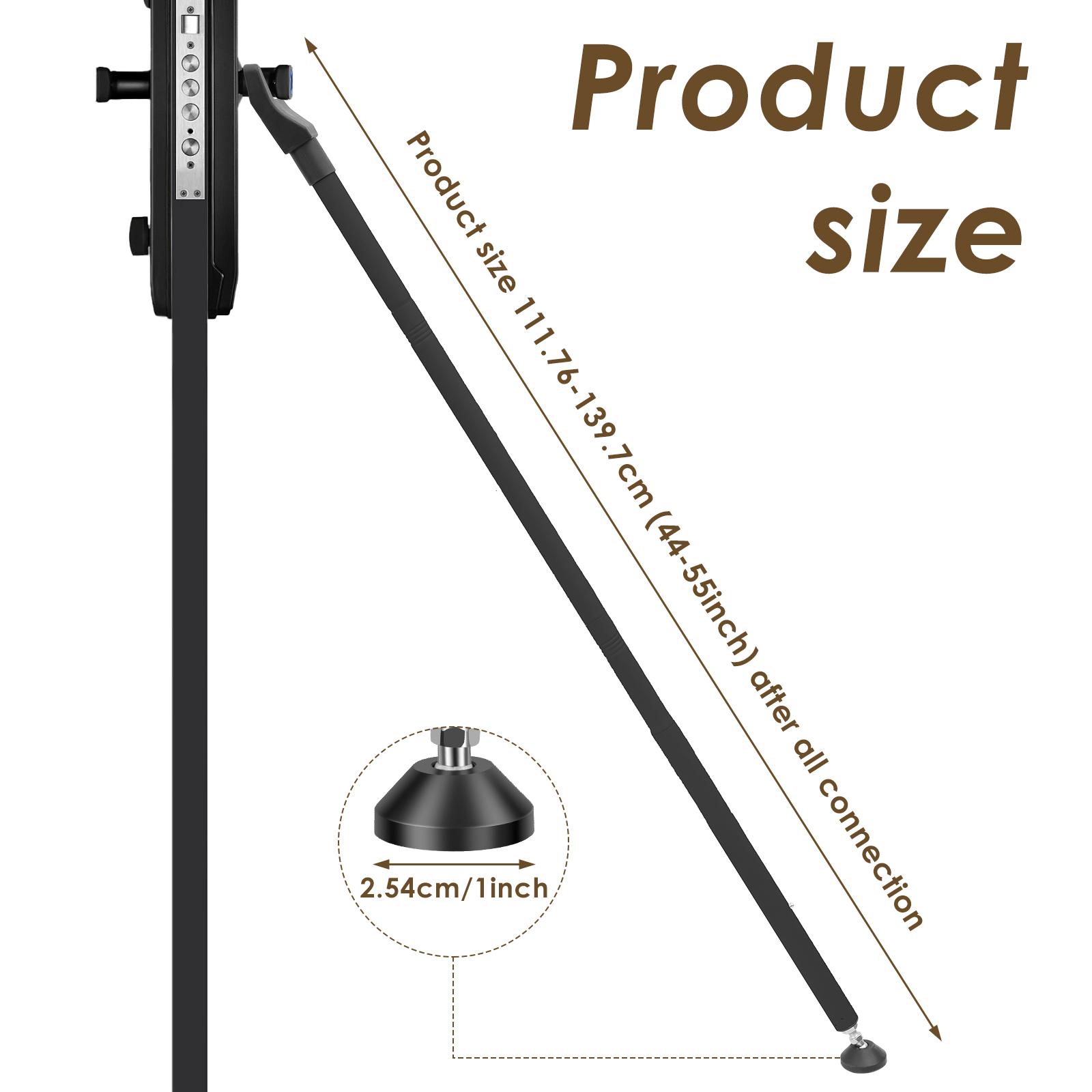 44-55 Inch Door Security Bar Adjustable Door Stopper Security Bar Removable Sliding Door Safety Bar Door Jammer Bar Sliding Door bianco