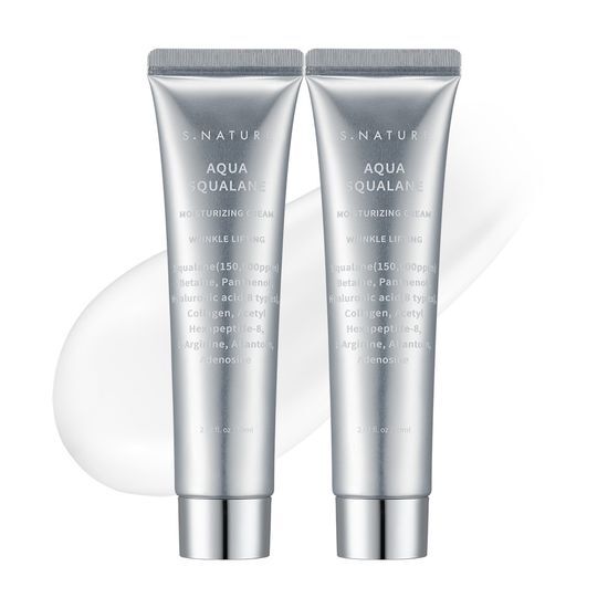 S.NATURE Crème Hydratante Aqua Squalane 60ml Double Promotion (60 ml + 60 ml)