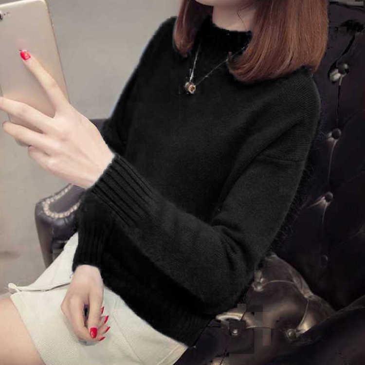 Frauen Pullover Rollkragen Pullover Koreanische Version Lose Kurze Student Bodenbildung Shirt Lose Alle-spiel Pullover