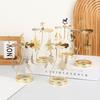 Romantic Creative Metal Hot Rotating Candle Holder Lamp Gold Christmas Candle Holder Home Party Wedding Party Candle Holder